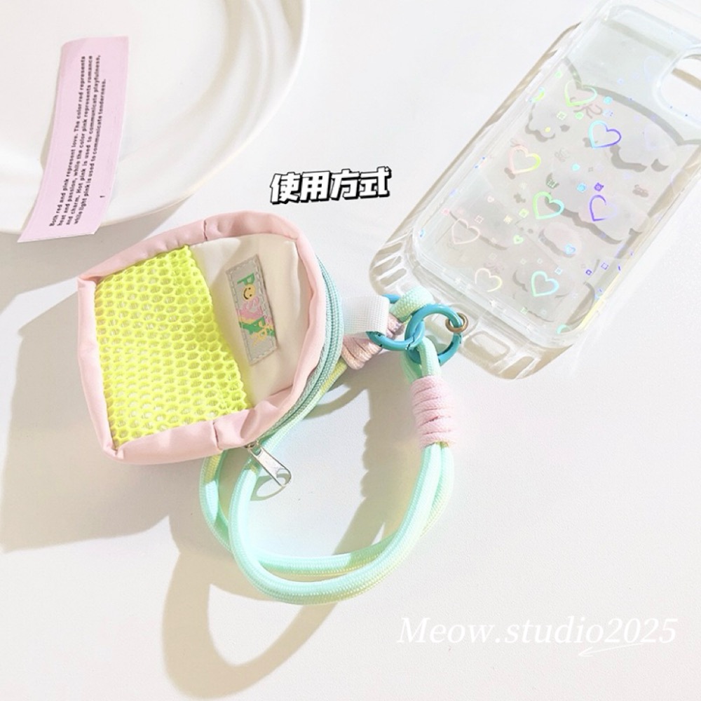 🌸 日韓ins風 掛繩零錢包/收納小包掛件-細節圖3