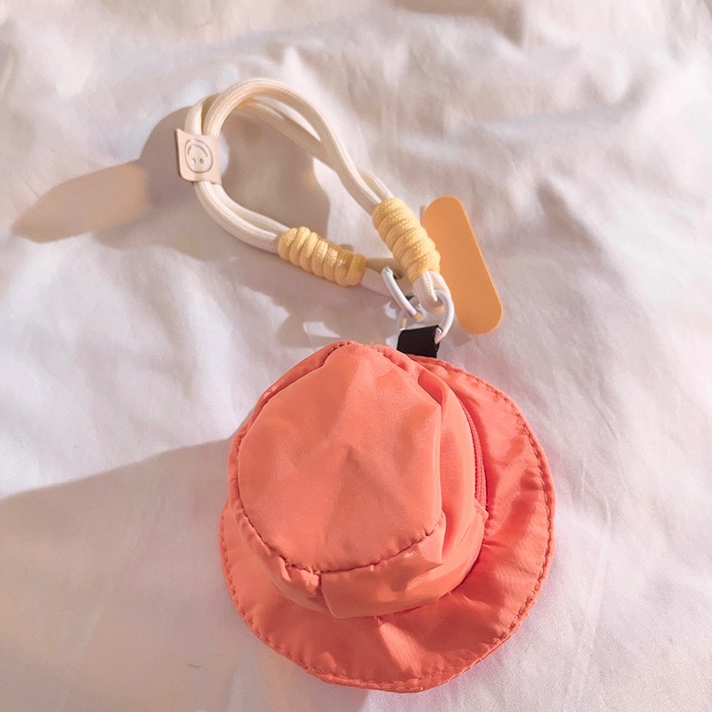 🐟 經典漁夫帽造型零錢包掛飾/墊片掛繩收納小包-規格圖3