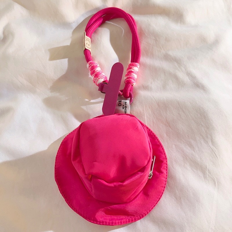 🐟 經典漁夫帽造型零錢包掛飾/墊片掛繩收納小包-規格圖3