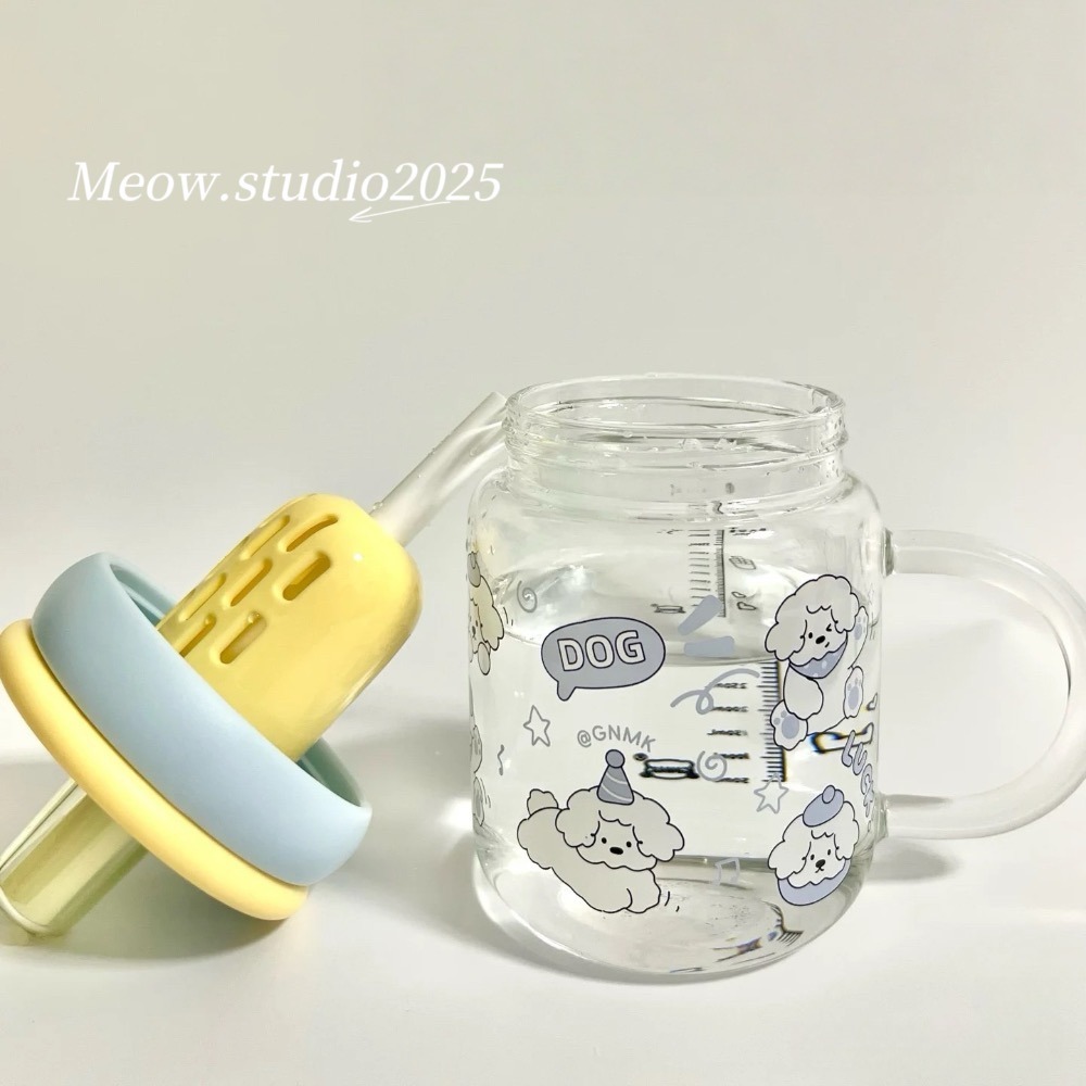 💧帶提手玻璃吸管水杯/680ml水壺-細節圖3