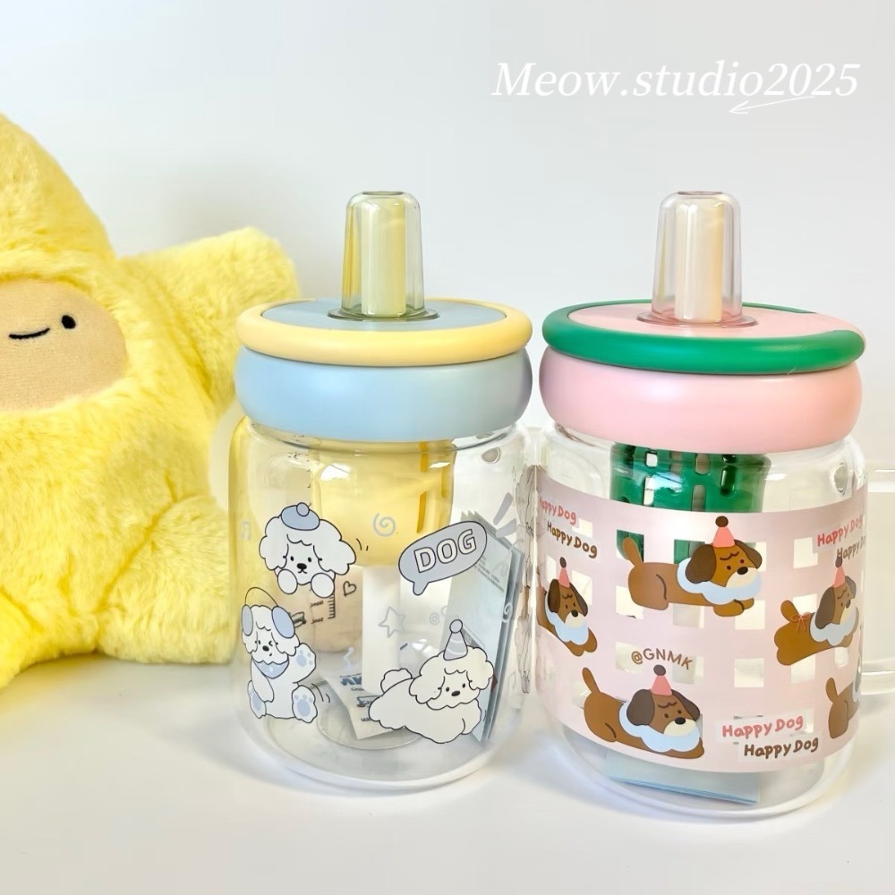 💧帶提手玻璃吸管水杯/680ml水壺-細節圖4