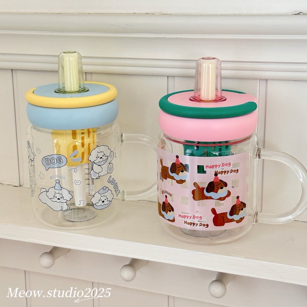 💧帶提手玻璃吸管水杯/680ml水壺-細節圖6