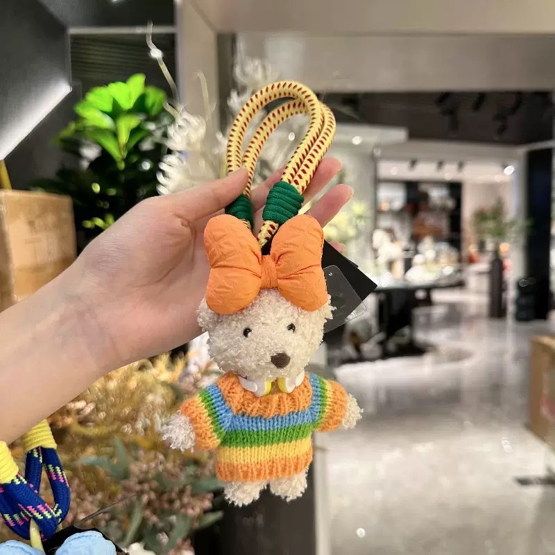 🎀 蝴蝶結針織衫小熊掛飾/包包掛件/掛繩-規格圖8
