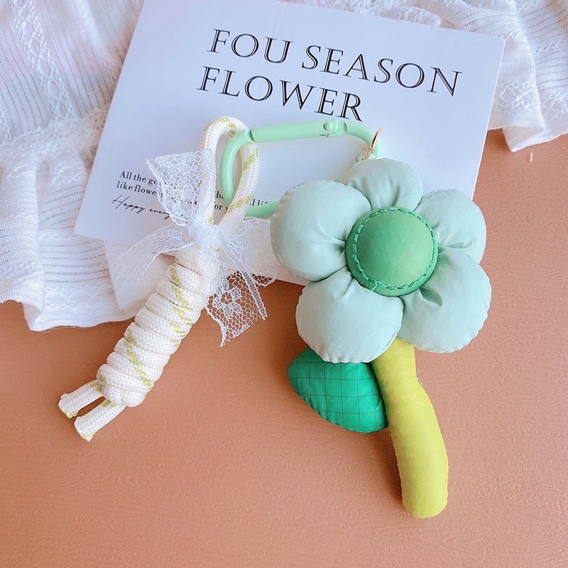 🌸 五彩斑斕的立體花朵/包包掛件-細節圖5