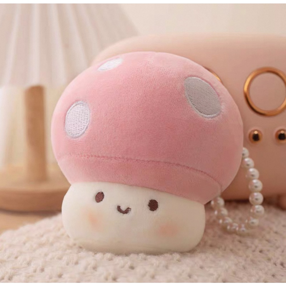 🍄 軟Q軟Q的蘑菇造型珍珠鏈掛飾-規格圖5