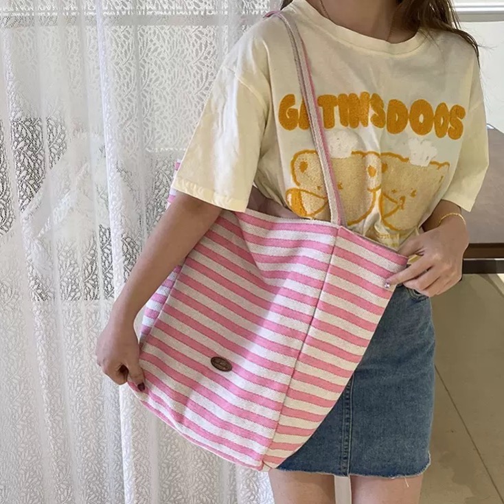 🌸 簡約雙面大容量托特包/肩背包-細節圖6