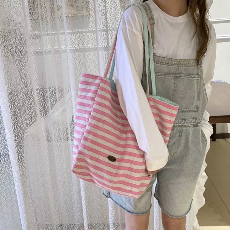 🌸 簡約雙面大容量托特包/肩背包-細節圖8