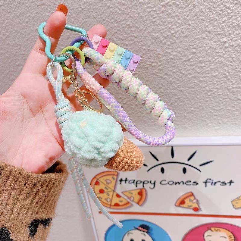 🍦棉花糖毛線鉤織甜筒掛飾-規格圖5