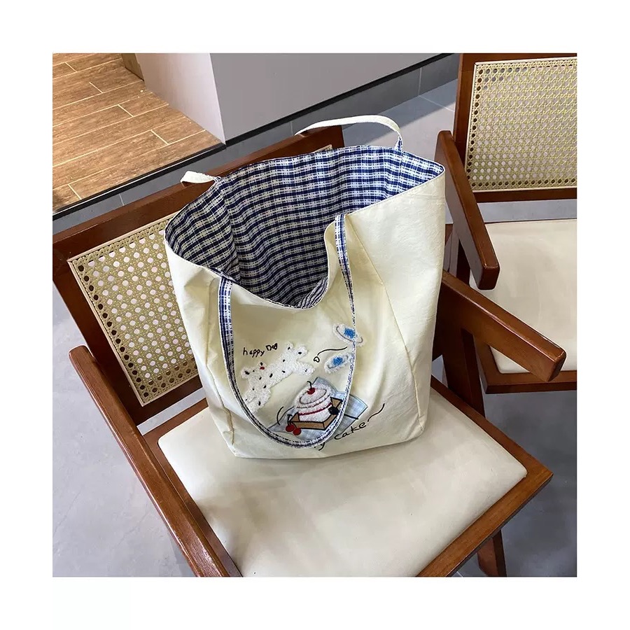 🍰 雙面設計✨ 大容量手提單肩包-細節圖2