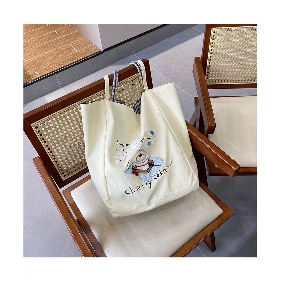 🍰 雙面設計✨ 大容量手提單肩包-細節圖6