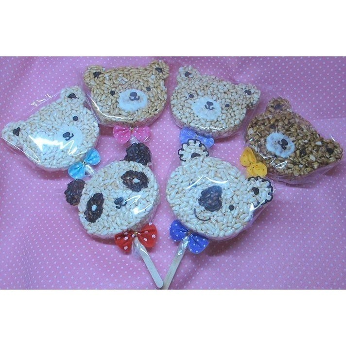 玉竹軒米香小舖-造型米香(棒棒)15公分-原味貓熊/原味小熊/原味無尾熊/黑糖小熊/胚芽米小熊/小麥小熊-細節圖2