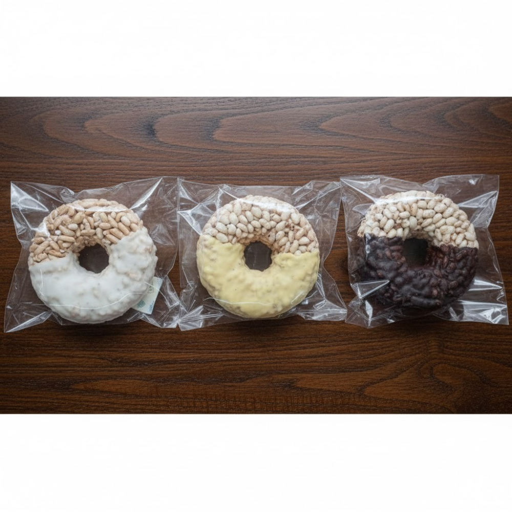 玉竹軒米香小舖-造型款(裸裝)-大甜甜圈米香(白巧/檸檬/黑巧)(單種品項.口味至少10個)-細節圖3