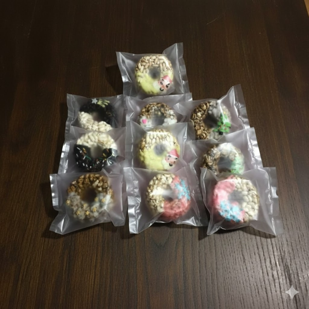 玉竹軒米香小舖-造型款(裸裝)-聖誕小甜圈(7cm)(單種品項.口味至少10個)-細節圖2