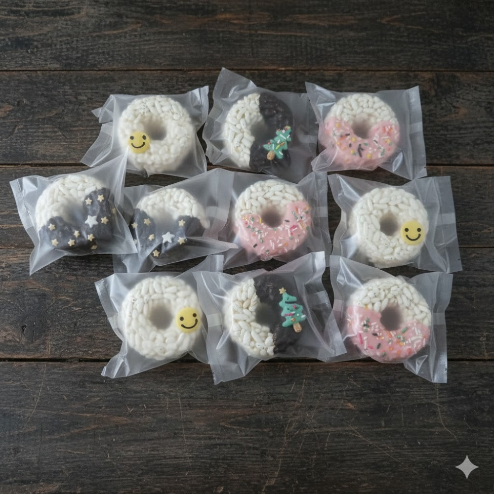 玉竹軒米香小舖-造型款(裸裝)-聖誕小甜圈(7cm)(單種品項.口味至少10個)-細節圖3