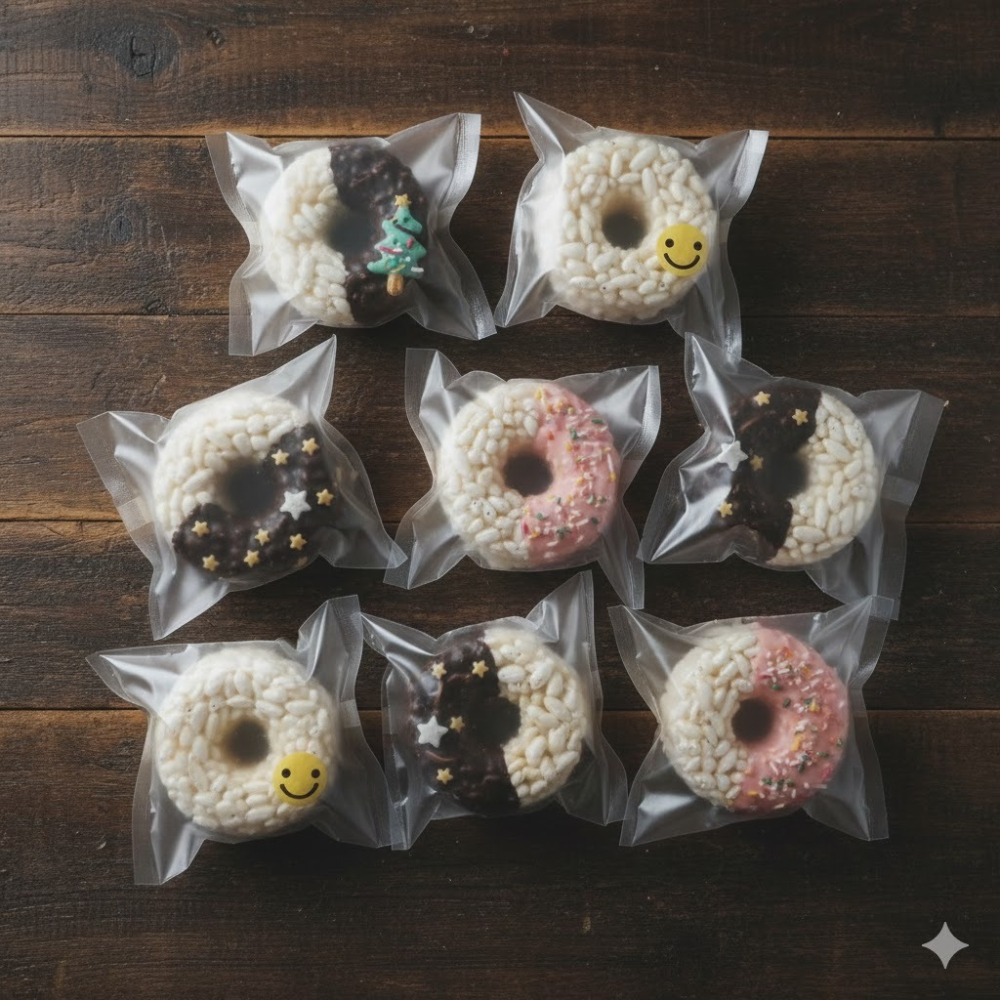 玉竹軒米香小舖-造型款(裸裝)-聖誕小甜圈(7cm)(單種品項.口味至少10個)-細節圖5