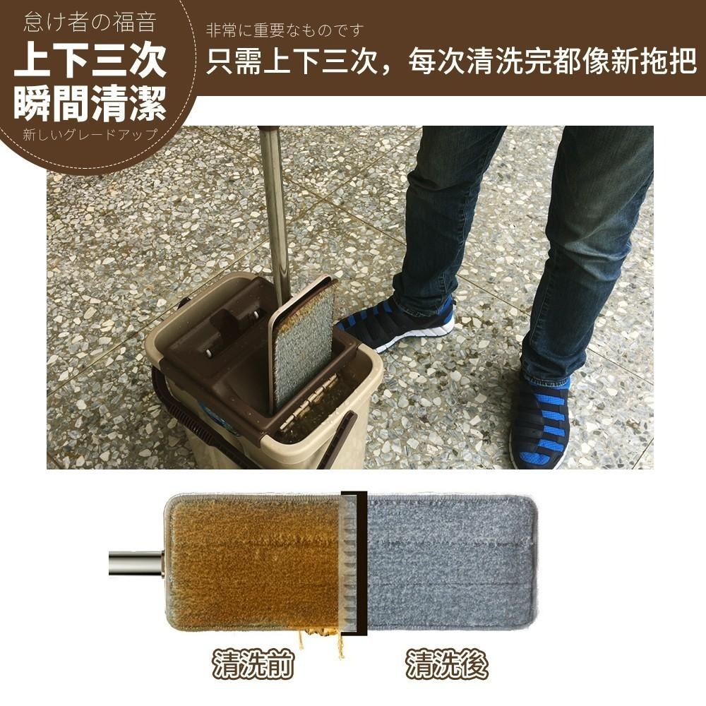 手持乾濕2用 免手洗 平板拖 360度 送3布 平板拖把 另售 拖把配件 平板拖布 拖盤 拖地-細節圖5