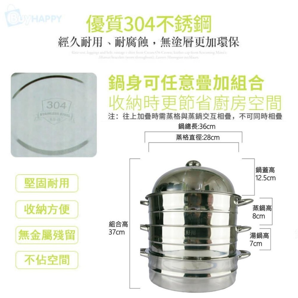 蒸籠 6人份 到 15人份 都可以直接使用 304不鏽鋼 萬用蒸鍋 SGS 適用 大同電鍋 加高鍋蓋 蒸正有料-細節圖6