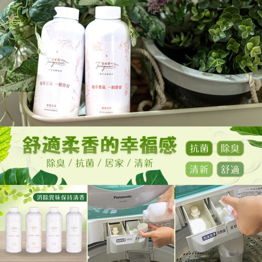 洗衣香芬 金香 植萃衣物香水 480g SGS國際認證 歐洲進口 衣物芳香 衣物香氛 液態香香豆 抗菌除臭-細節圖2