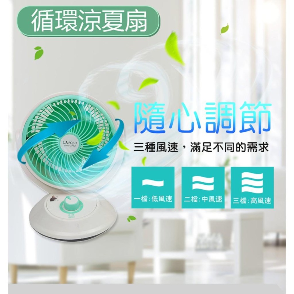 LAPOLO 9吋 循環扇(LA3510) 盛竹如代言 保固一年 風扇 電風扇 電扇 小循環扇 通風扇 買樂購-細節圖4