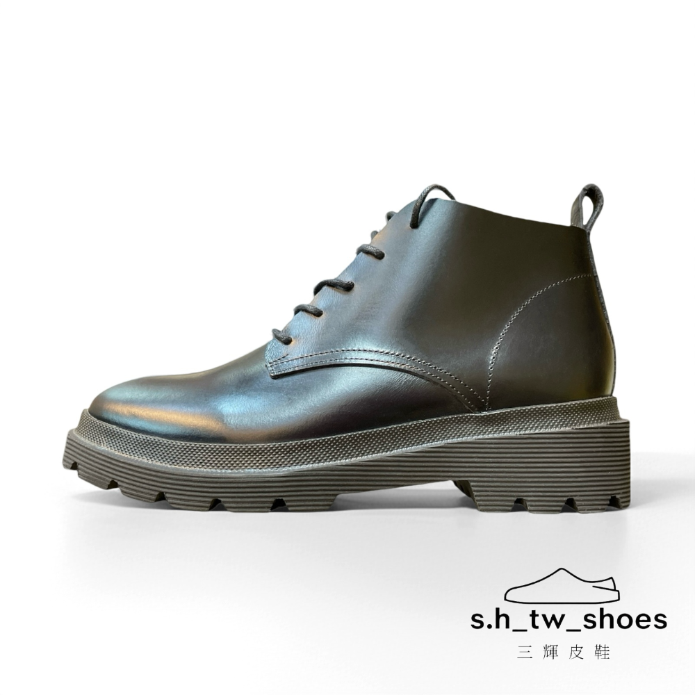 三輝皮鞋台灣製 MIT 真皮女靴 牛皮靴 馬丁靴 輕量靴 短靴 踝靴 軍靴 babala五孔綁帶超輕量足弓支撐帥氣女靴-細節圖6