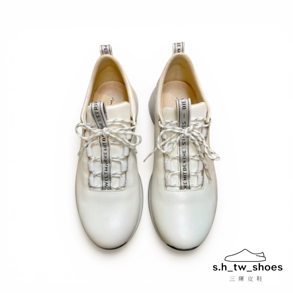 三輝皮鞋台灣製真皮運動鞋 羊皮休閒鞋 輕量鞋 真皮休閒鞋 情侶鞋 休閒鞋男 運動鞋男 babala寬楦圓頭綁帶素面慢跑鞋-細節圖7