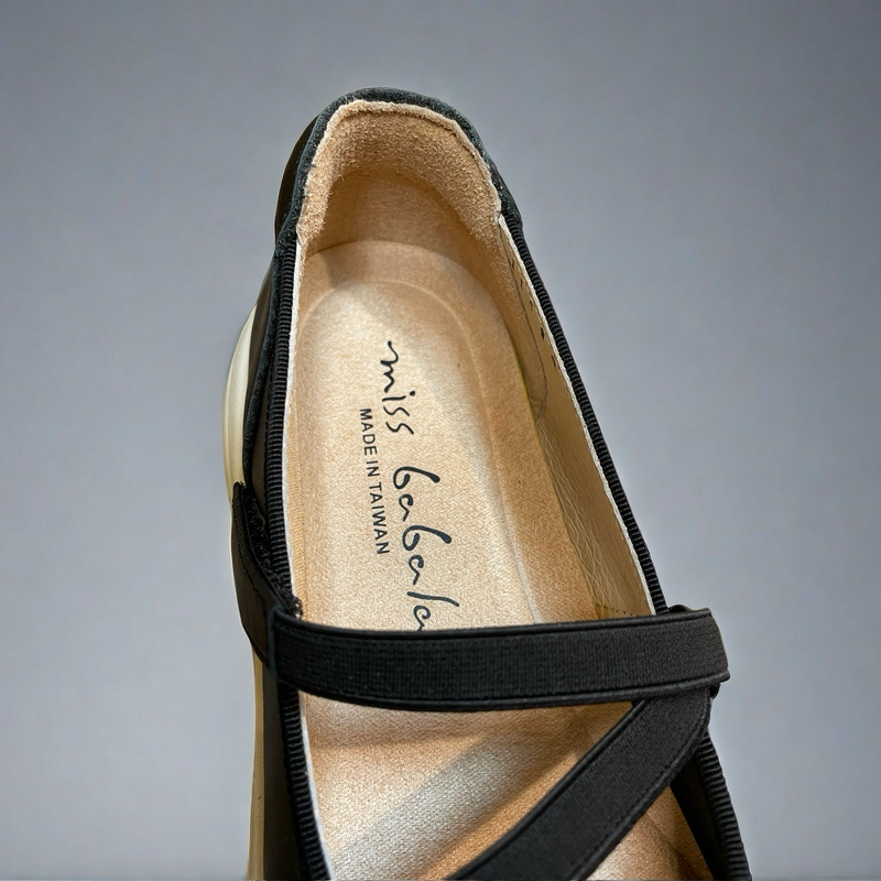 三輝皮鞋台灣製全真皮 羊皮瑪莉珍鞋 拇指外翻專用娃娃鞋 芭蕾舞鞋 超輕量魔鬼氈細帶可調整平底鞋 赫本鞋 芭蕾運動鞋MIT-細節圖3