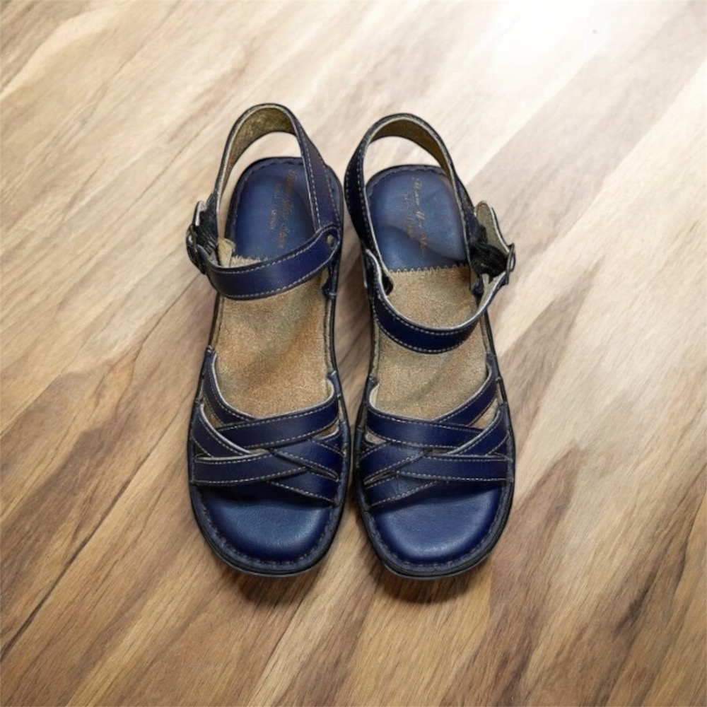 三輝皮鞋台灣製全真皮 牛皮鞋底縫製 不氧化大底 交叉編織寬楦楔型涼鞋 厚底涼鞋中跟鞋高跟涼鞋防水台增高鞋 零碼現貨M-細節圖4