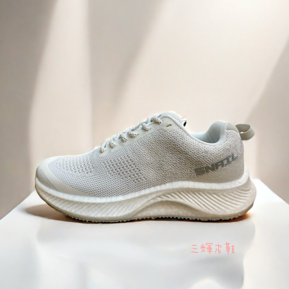 三輝皮鞋SNAIL蝸牛超輕量防水運動鞋 防油反光飛線編織綁帶防潑水寬楦男女休閒鞋健走鞋慢跑鞋 足底筋膜炎扁平足拇指外翻-細節圖4