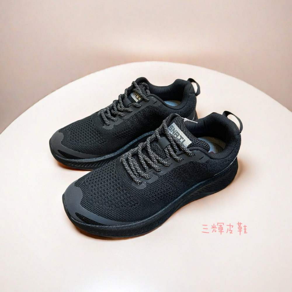 三輝皮鞋SNAIL蝸牛超輕量防水運動鞋 防油反光飛線編織綁帶防潑水寬楦男女休閒鞋健走鞋慢跑鞋 足底筋膜炎扁平足拇指外翻-細節圖7