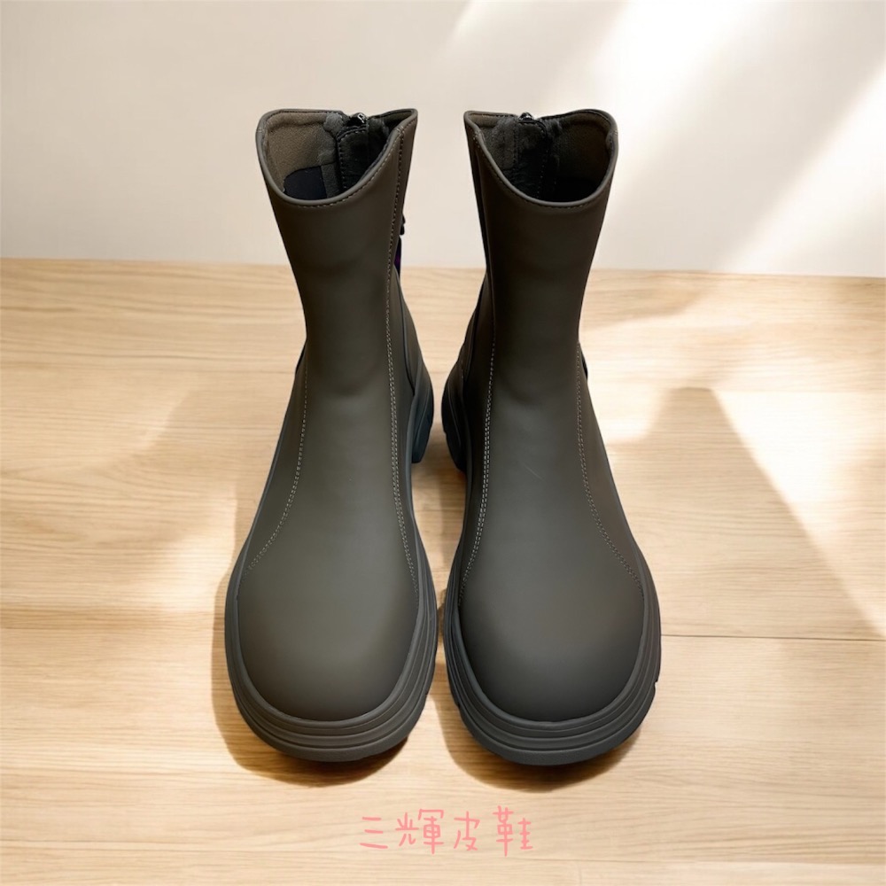 三輝皮鞋SNAIL蝸牛 超輕量防水彈性皮革 機能雪地止滑中筒靴 足底筋膜炎拇指外翻 厚底增高大頭鞋芒果頭德比鞋現貨加預購-細節圖3
