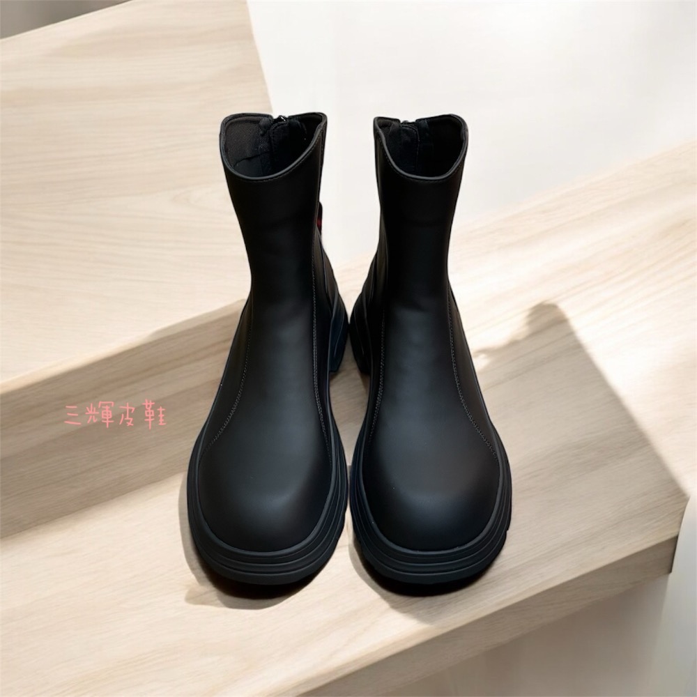 三輝皮鞋蝸牛SNAIL防水靴 中筒靴 短靴 輕量靴 防水鞋 工作靴 工裝靴 雨鞋 機能雪地止滑厚底寬楦增高鞋大頭鞋芒果頭-細節圖6