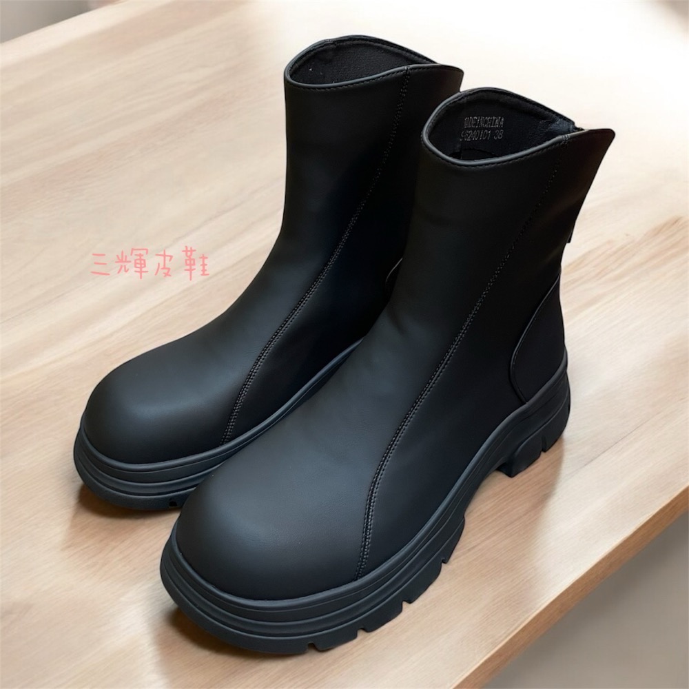 三輝皮鞋蝸牛SNAIL防水靴 中筒靴 短靴 輕量靴 防水鞋 工作靴 工裝靴 雨鞋 機能雪地止滑厚底寬楦增高鞋大頭鞋芒果頭-細節圖7