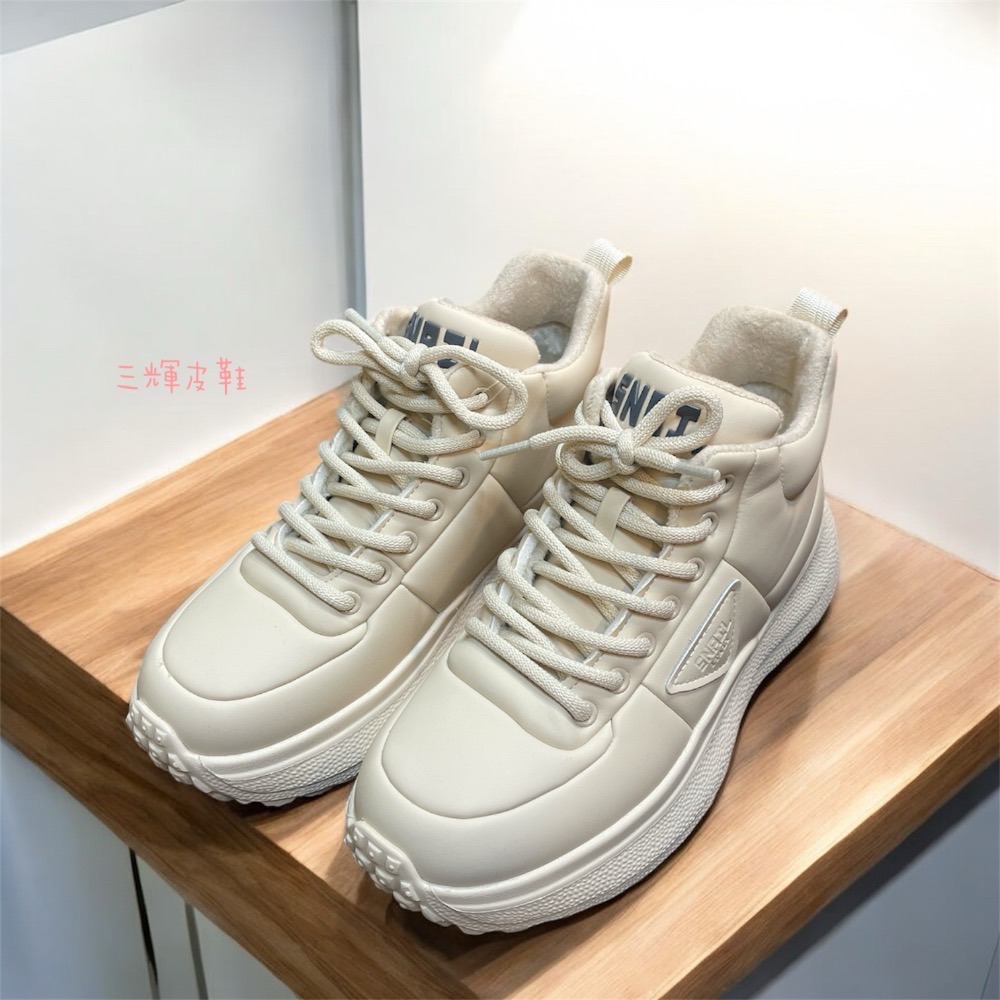 三輝皮鞋SNAIL機能雪地止滑防水 超輕量彈性皮革羔羊毛高筒運動鞋 綁帶健走鞋加大尺碼蝸牛足底筋膜炎拇指外翻現貨加預購-細節圖2