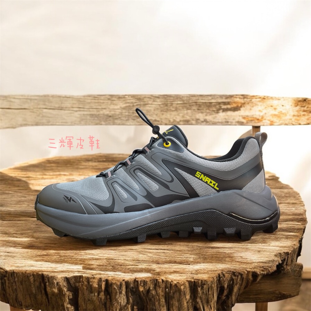 三輝皮鞋SNAIL輕量化免綁帶Gore-tex防水登山鞋 3M夜視反光超抓力越野鞋 蝸牛男防潑水防滑寬楦跑鞋 足底筋膜炎-細節圖7