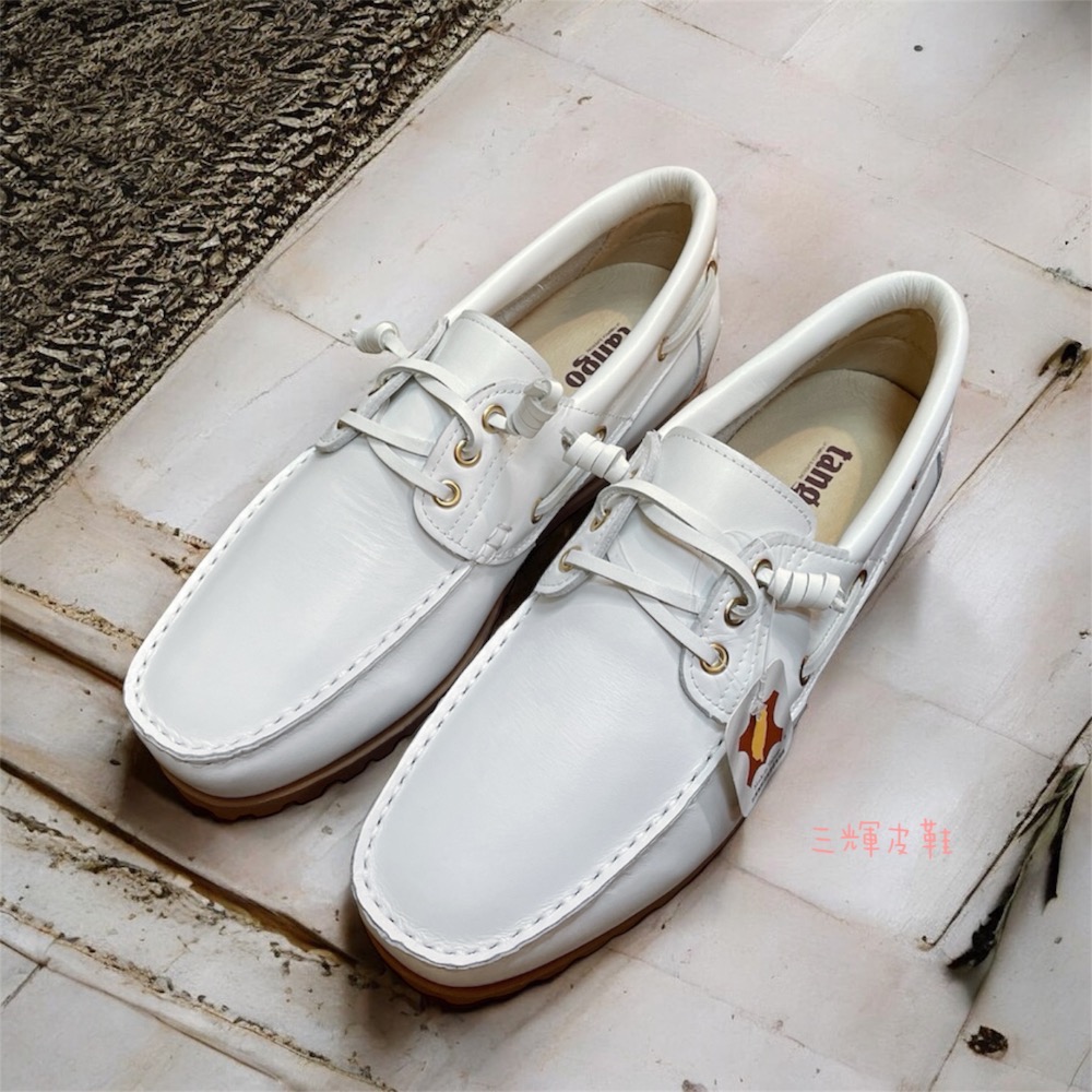 三輝皮鞋台灣製全真皮 牛皮免綁帶鞋底縫製經典雷根鞋 輕量化油蠟縫線款軟底休閒鞋帆船鞋 深咖啡/焦糖棕 現貨加預購MIT-細節圖6