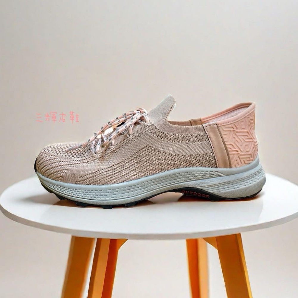 三輝皮鞋台灣製 瞬穿舒適科技 超輕量寬楦免綁帶真皮足弓支撐 透氣快乾飛織網布 免彎腰3M反光夜視折射健走鞋休閒鞋運動鞋-細節圖7