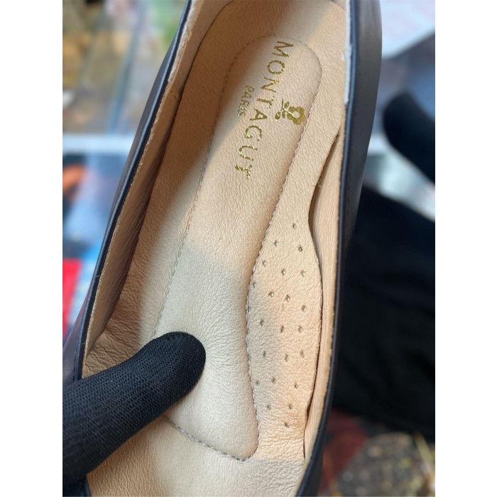 三輝皮鞋法國夢特嬌MONTAGUT台灣製 真皮高跟鞋 尖頭高跟鞋 中跟鞋 低跟鞋 婚鞋 上班鞋 職人鞋 MIT 水鑽跟鞋-細節圖4