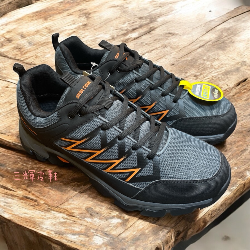 三輝皮鞋SINA COVA靜態防水低筒登山鞋 老船長防潑水超抓力越野鞋紅螞蟻網眼寬楦健走鞋/耐磨/透氣/彈力防滑台灣跑鞋-細節圖4