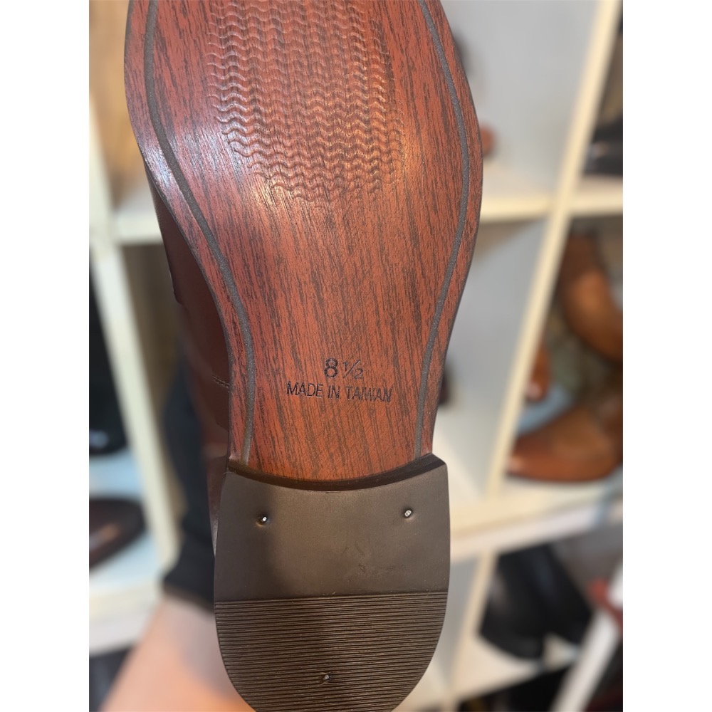 三輝皮鞋台灣製手工全真皮 牛皮英倫布洛克雕花渲染翼紋尼龍木根底素面牛津鞋 尖頭德比綁帶男皮鞋 亞洲楦頭寬楦紳士商務上班婚-細節圖5