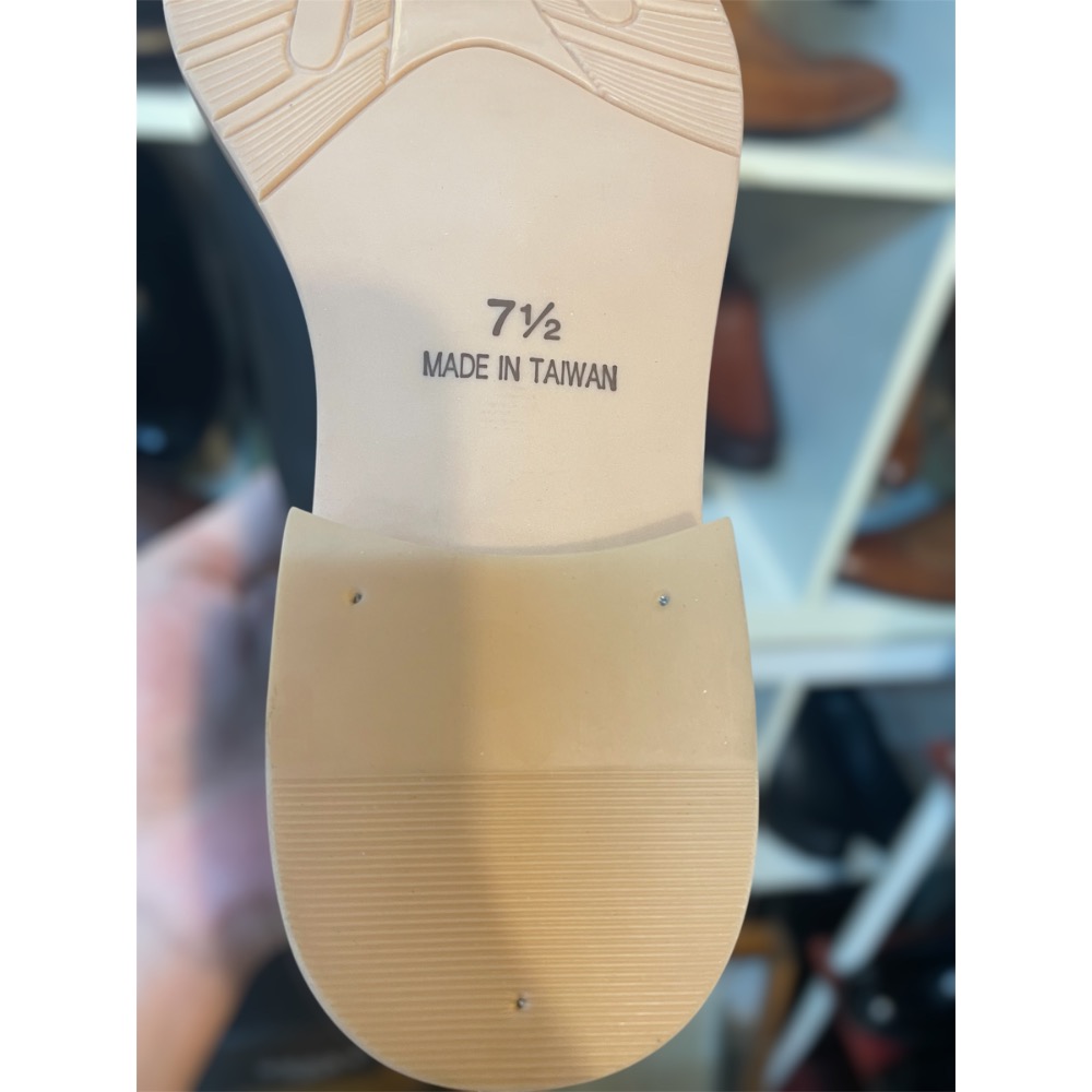 三輝皮鞋台灣製手工全真皮 牛皮英倫一字橫紋素面牛津鞋原木頭鞋底尼龍木跟 尖頭布洛克雕花三接頭德比綁帶男皮鞋 紳士商務上班-細節圖4