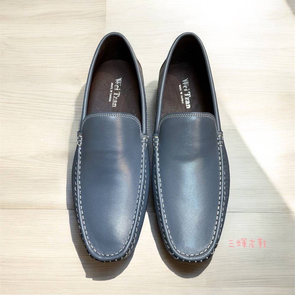 三輝皮鞋台灣製全真皮 柔軟義大利小牛皮啞光素面軟皮軟底樂福鞋 英倫豆豆鞋懶人鞋輕便鞋休閒鞋一腳蹬開車鞋 現貨加預購MIT-細節圖2