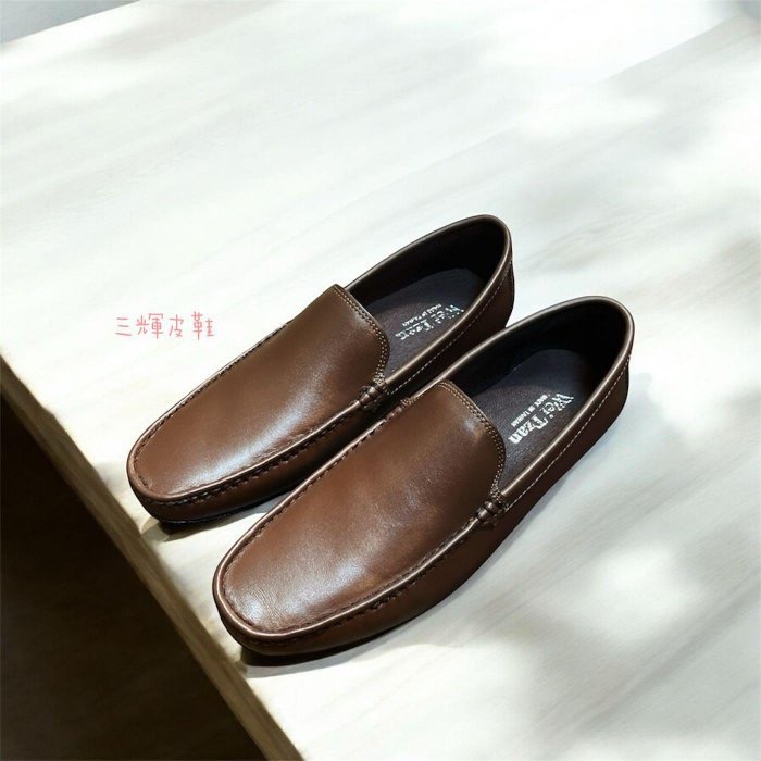 三輝皮鞋台灣製全真皮 柔軟義大利小牛皮啞光素面軟皮軟底樂福鞋 英倫豆豆鞋懶人鞋輕便鞋休閒鞋一腳蹬開車鞋 現貨加預購MIT-細節圖4