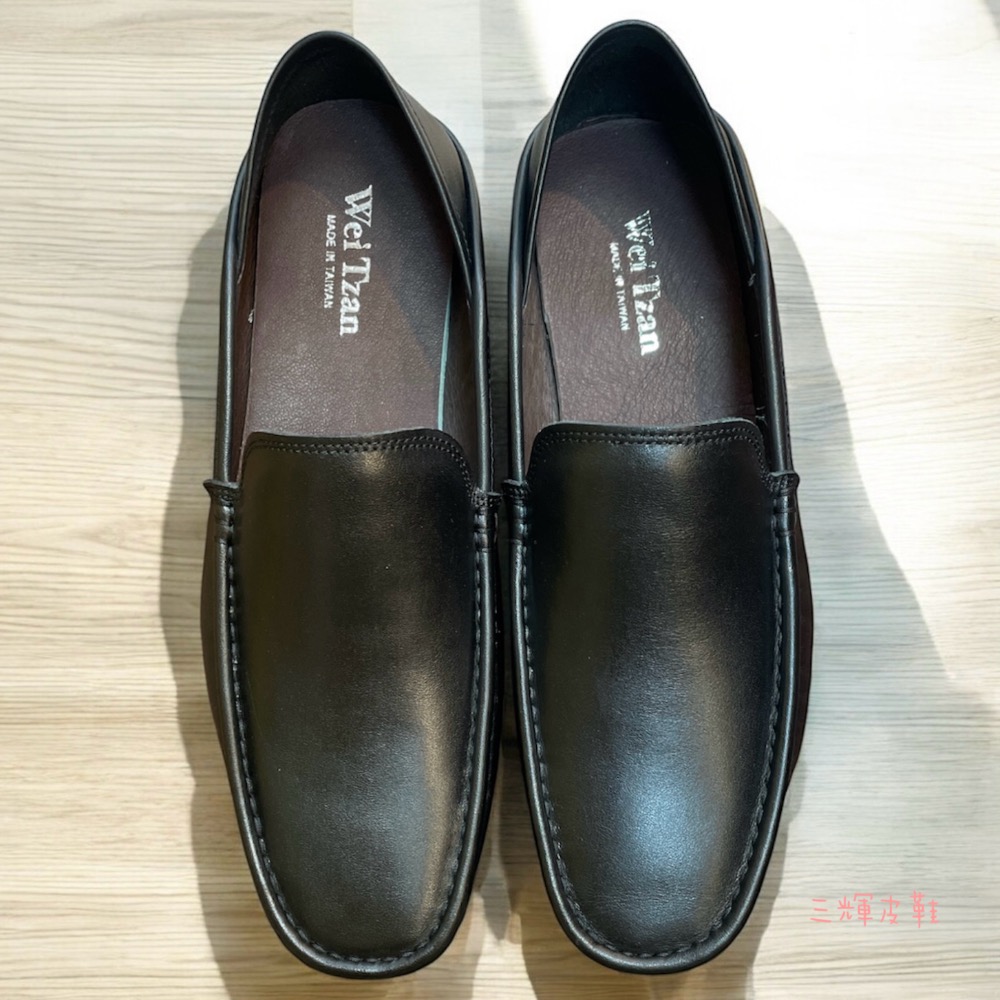 三輝皮鞋台灣製全真皮 柔軟義大利小牛皮 可後踩兩穿式軟皮軟底樂福鞋 英倫豆豆鞋懶人鞋 老師傅手工鞋 2way休閒鞋MIT-細節圖2