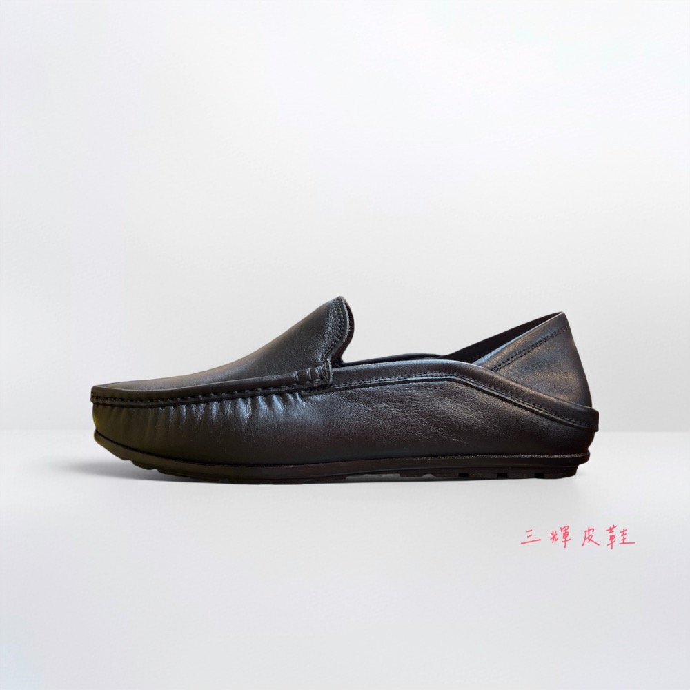 三輝皮鞋台灣製全真皮 柔軟義大利小牛皮 可後踩兩穿式軟皮軟底樂福鞋 英倫豆豆鞋懶人鞋 老師傅手工鞋 2way休閒鞋MIT-細節圖4