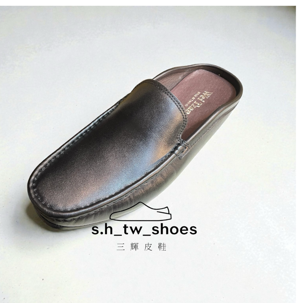 三輝皮鞋🇹🇼台灣製全真皮 老師傅手工鞋 柔軟義大利小牛皮啞光素面穆勒鞋 半拖鞋懶人鞋樂福鞋 英倫豆豆鞋 休閒鞋MIT-細節圖8