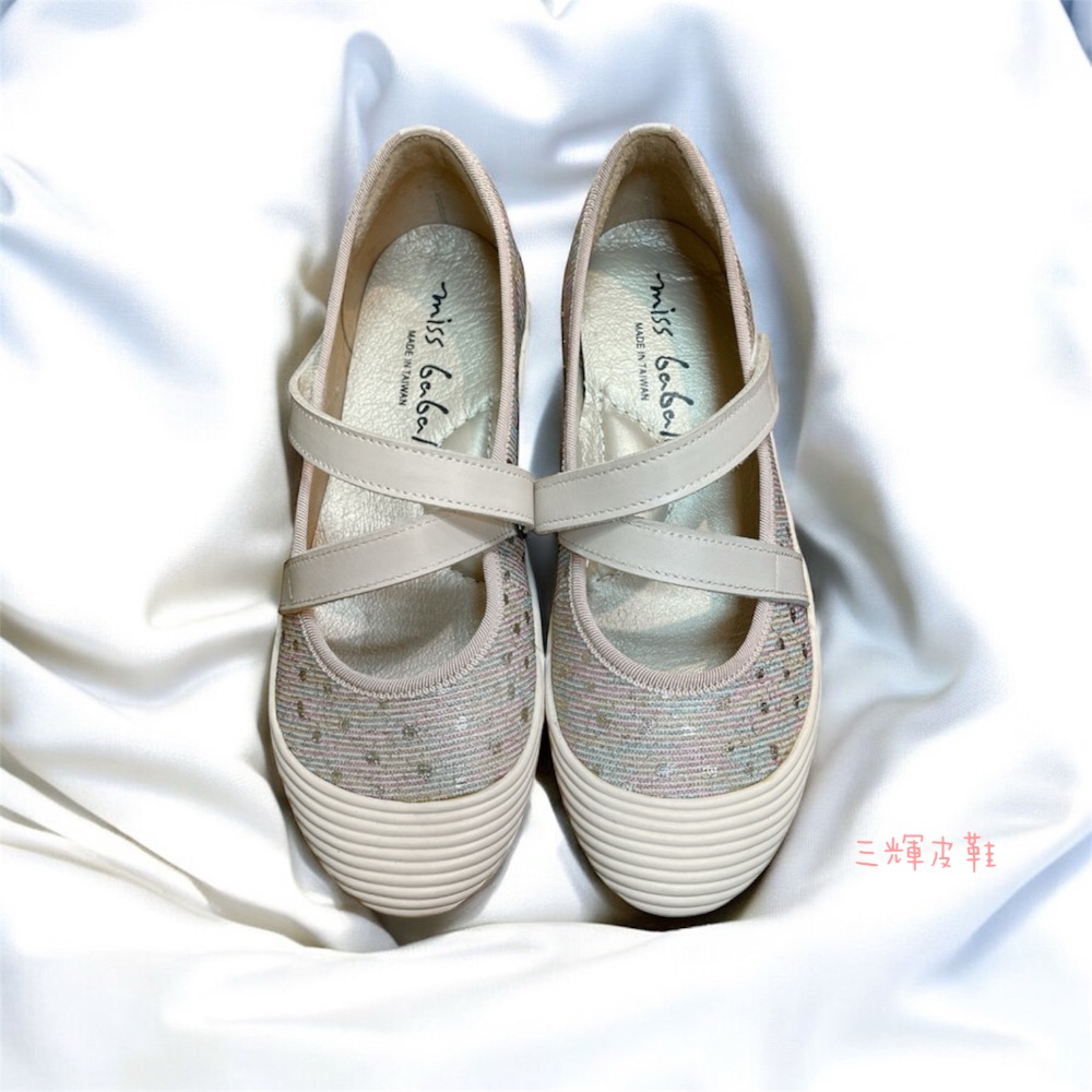 三輝皮鞋台灣製 全真皮 羊皮瑪莉珍鞋 娃娃鞋 芭蕾舞鞋 魔鬼氈可調整平底鞋 赫本鞋 芭蕾運動鞋 扁平足 休閒鞋 mit-細節圖2