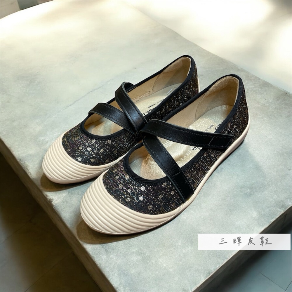 三輝皮鞋台灣製 全真皮 羊皮瑪莉珍鞋 娃娃鞋 芭蕾舞鞋 魔鬼氈可調整平底鞋 赫本鞋 芭蕾運動鞋 扁平足 休閒鞋 mit-細節圖5