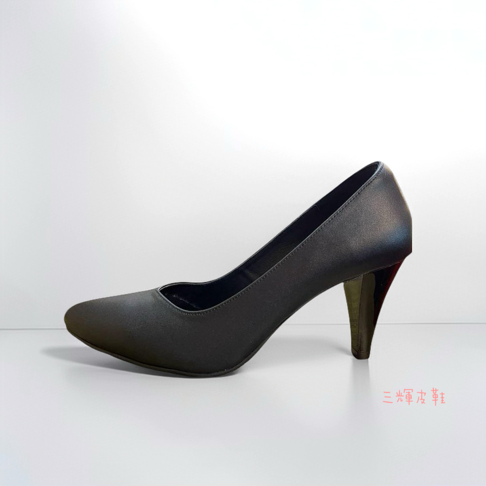 三輝皮鞋台灣製全真皮 羊皮V口尖頭素面基本款跟鞋 木頭跟 低跟鞋中跟鞋粗跟高跟鞋寬楦拇指外翻手工鞋訂製款訂做上班鞋MIT-細節圖10
