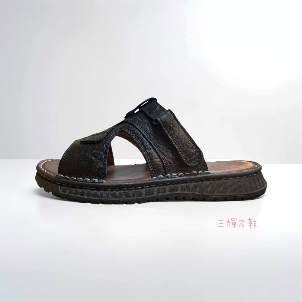 三輝皮鞋🇹🇼台灣製造 MIT 全真皮 兩用氣墊涼鞋 牛皮涼鞋 老師傅手工鞋 真皮涼鞋 2way拖鞋 現貨加預購-細節圖5