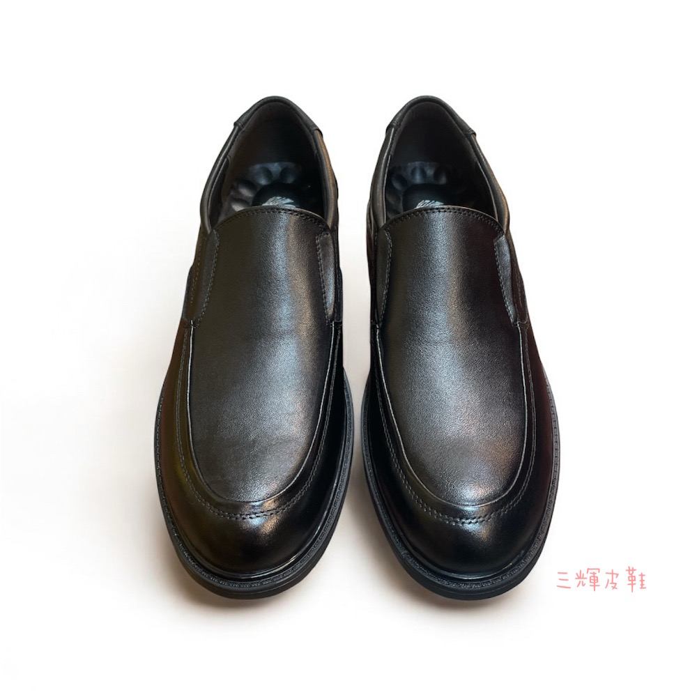 三輝皮鞋全真皮樂福鞋 牛皮氣墊免綁帶套入式商務皮鞋 休閒皮鞋 學生皮鞋 開車鞋 上班鞋 懶人皮鞋 紳士皮鞋 現貨加預購-細節圖4